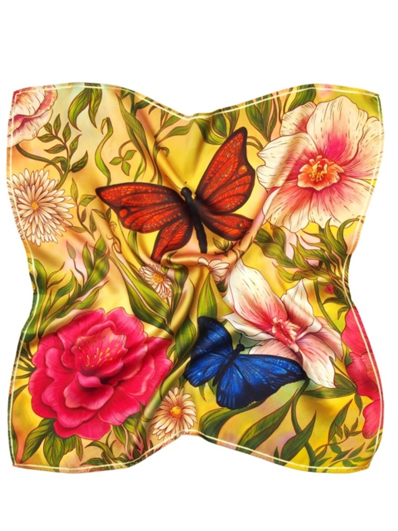 AD7-070 Apaszka jedwab 100% druk dwustronny 68x68cm